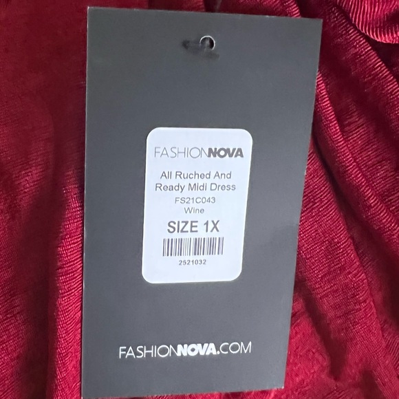 Fashion Nova All Ruched and Ready Midi Dress - Picture 5 of 5